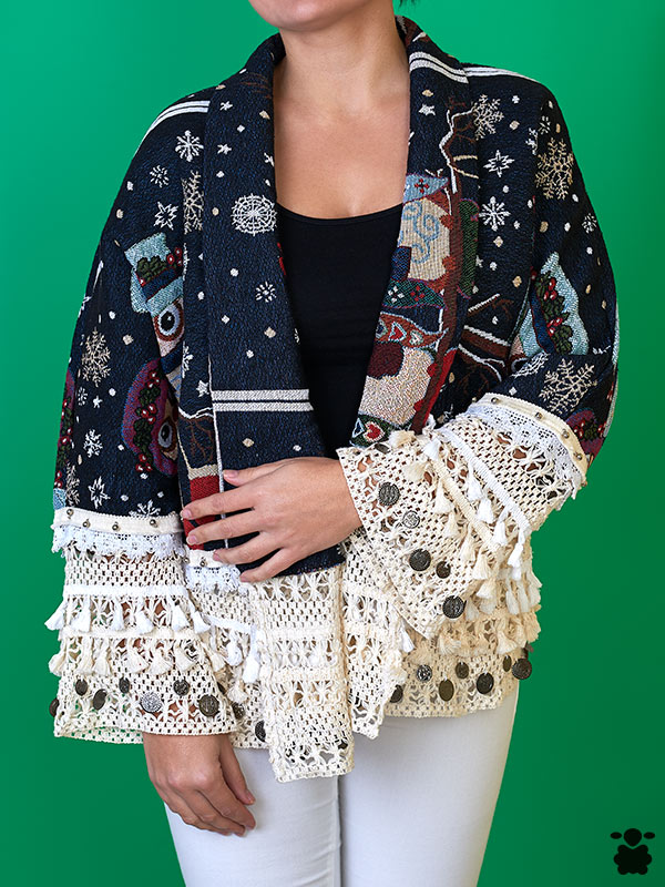 Chaqueta Boho Chic Azul Bohemia