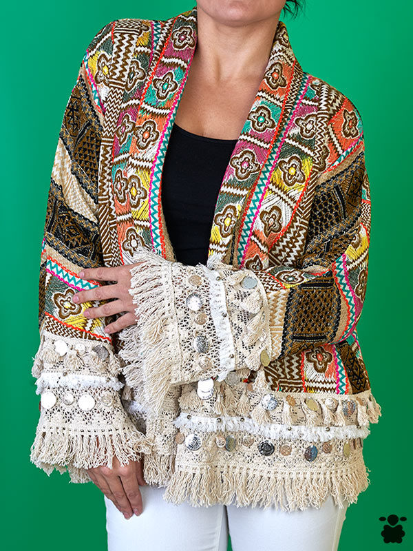 Chaqueta boho étnica