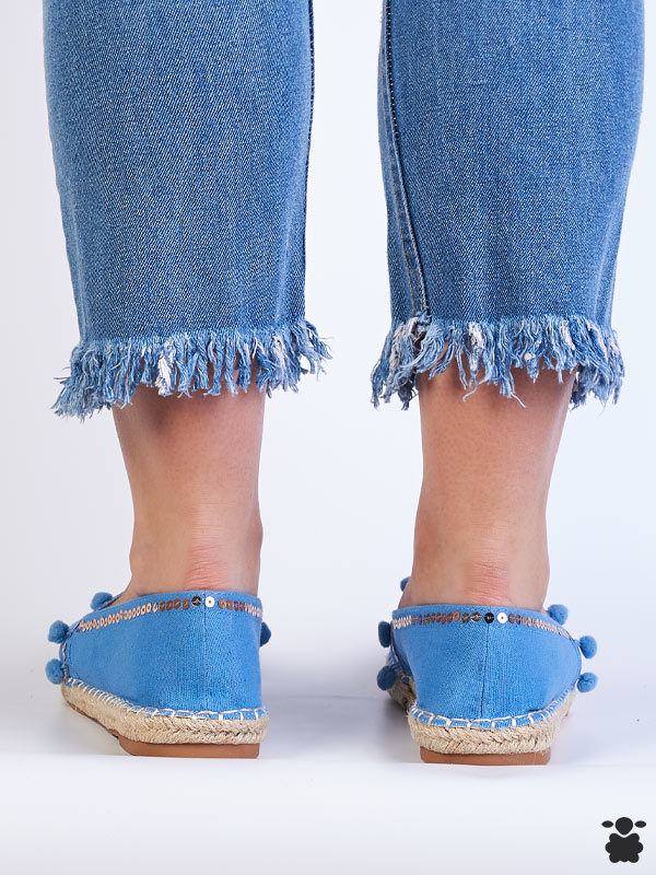 Alpargatas boho azules