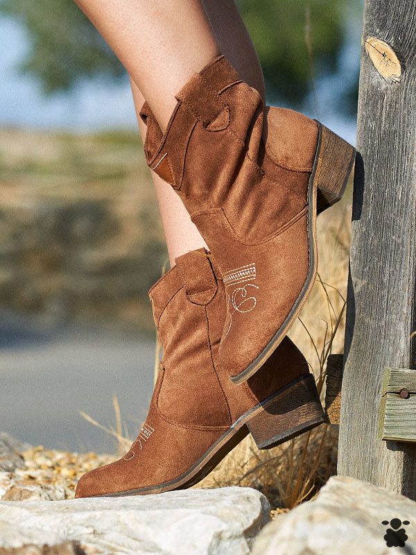 Botines camperos cowboy color marrón ???? Oveja Bohemia