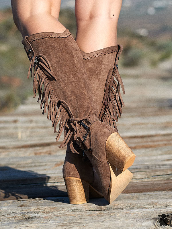 Botas altas boho baratas