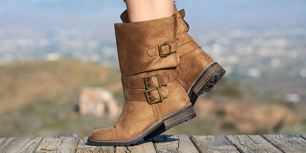 Botas camperas color camel con hebillas ☝️ Oveja Bohemia
