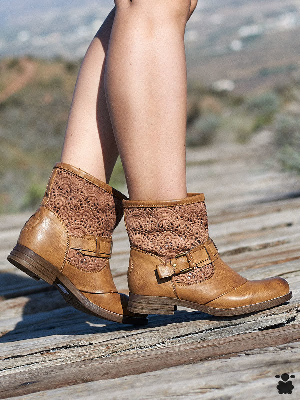 Botines boho camperos marrones