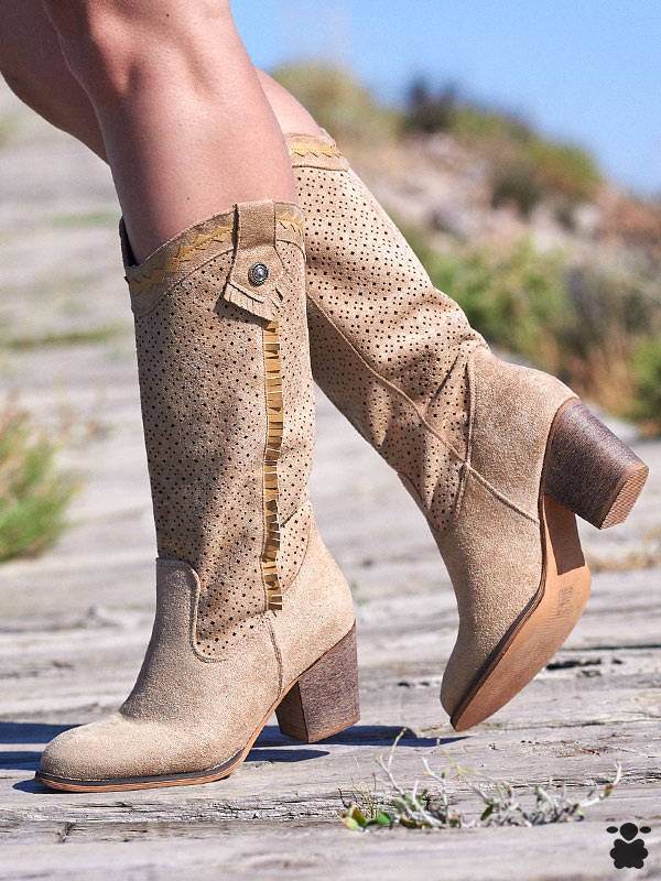 Oveja Bohemia Botines Cowboy Mujer Camel Botines Vaqueros Paginas