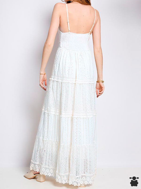 Vestido largo boho chic blanco