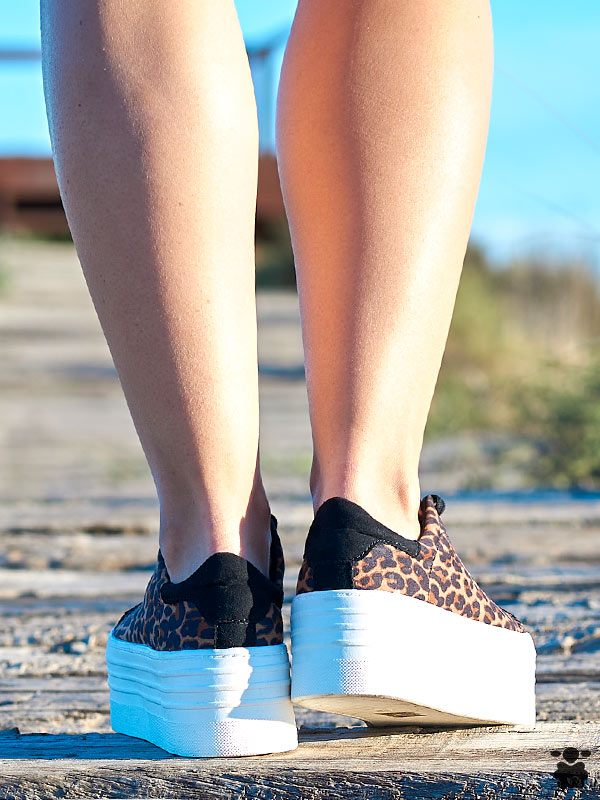 Deportivas boho estampado leopardo