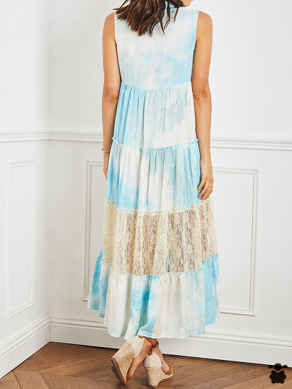 Vestido largo boho azul Menorca