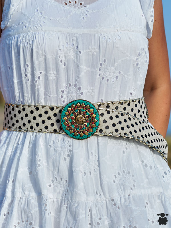 Cinturones boho de piel y cuero trenzado - Oveja