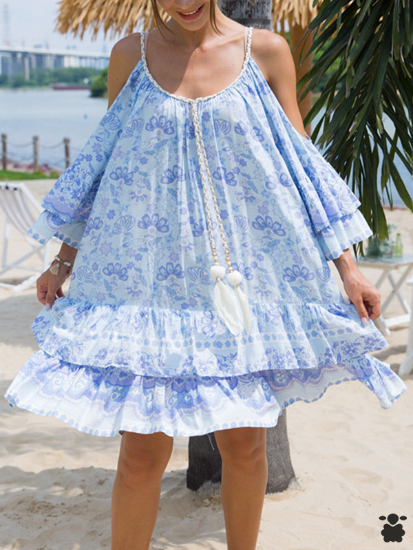 Vestido boho huelva en color azul Vestido boho huelva en color azul