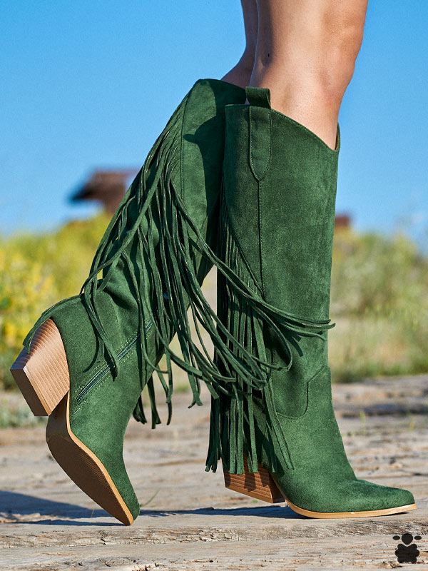 Botas altas boho Reinhart verde Oveja Bohemia