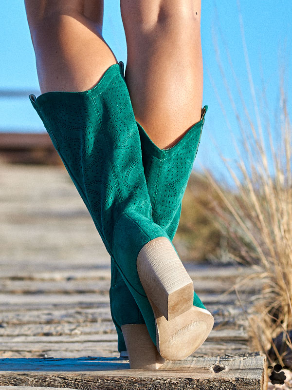 Botas cowboy en color verde modelo Valencia