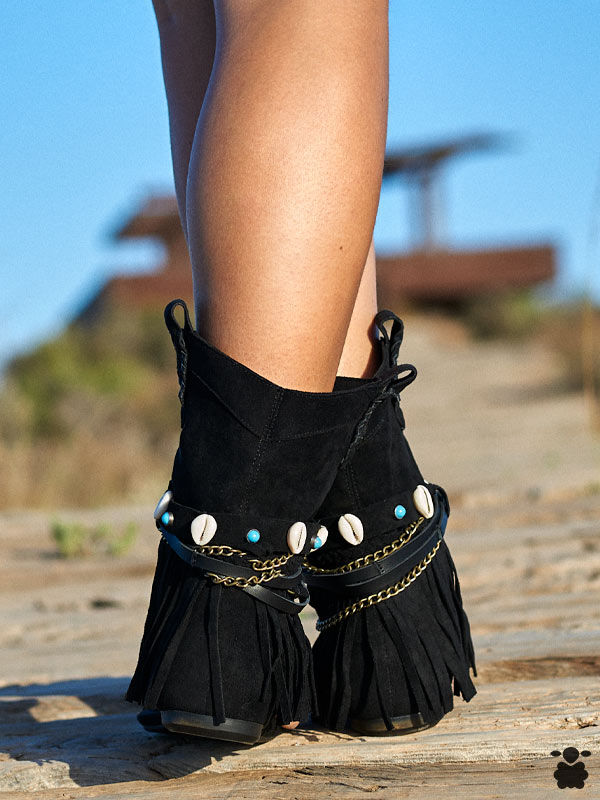 sandalias-boho-cadenas-negro2 Sandalias Boho Cadenas Negro - Imagen 2
