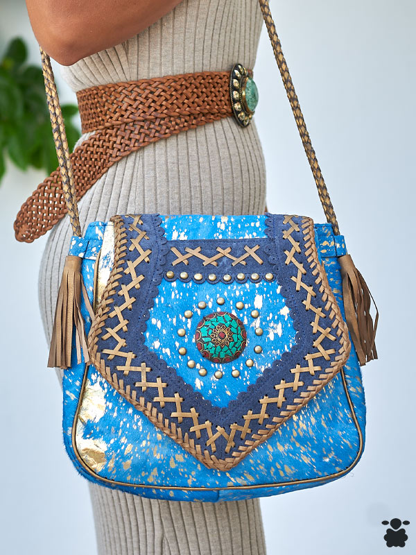 bolso boho Conil azul