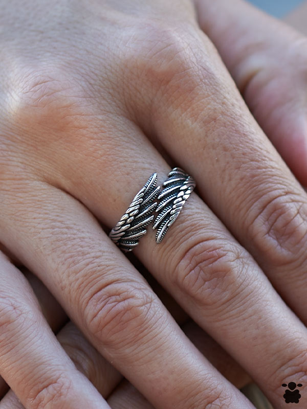 Anillo Boho Plumas