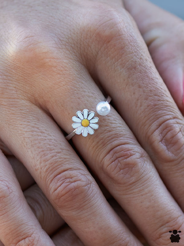 Anillo boho Margarita real