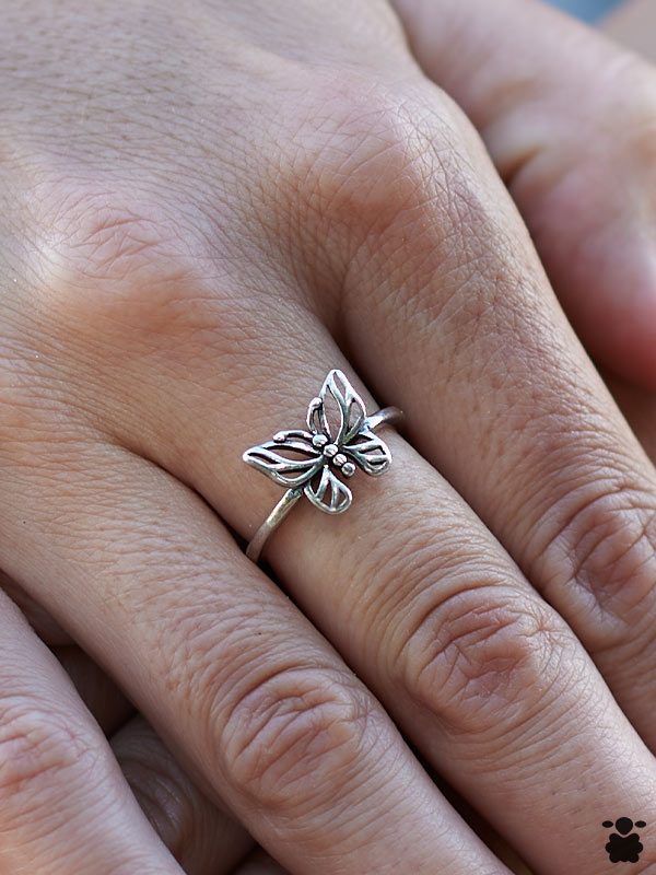 Anillo Boho Mariposa Calada